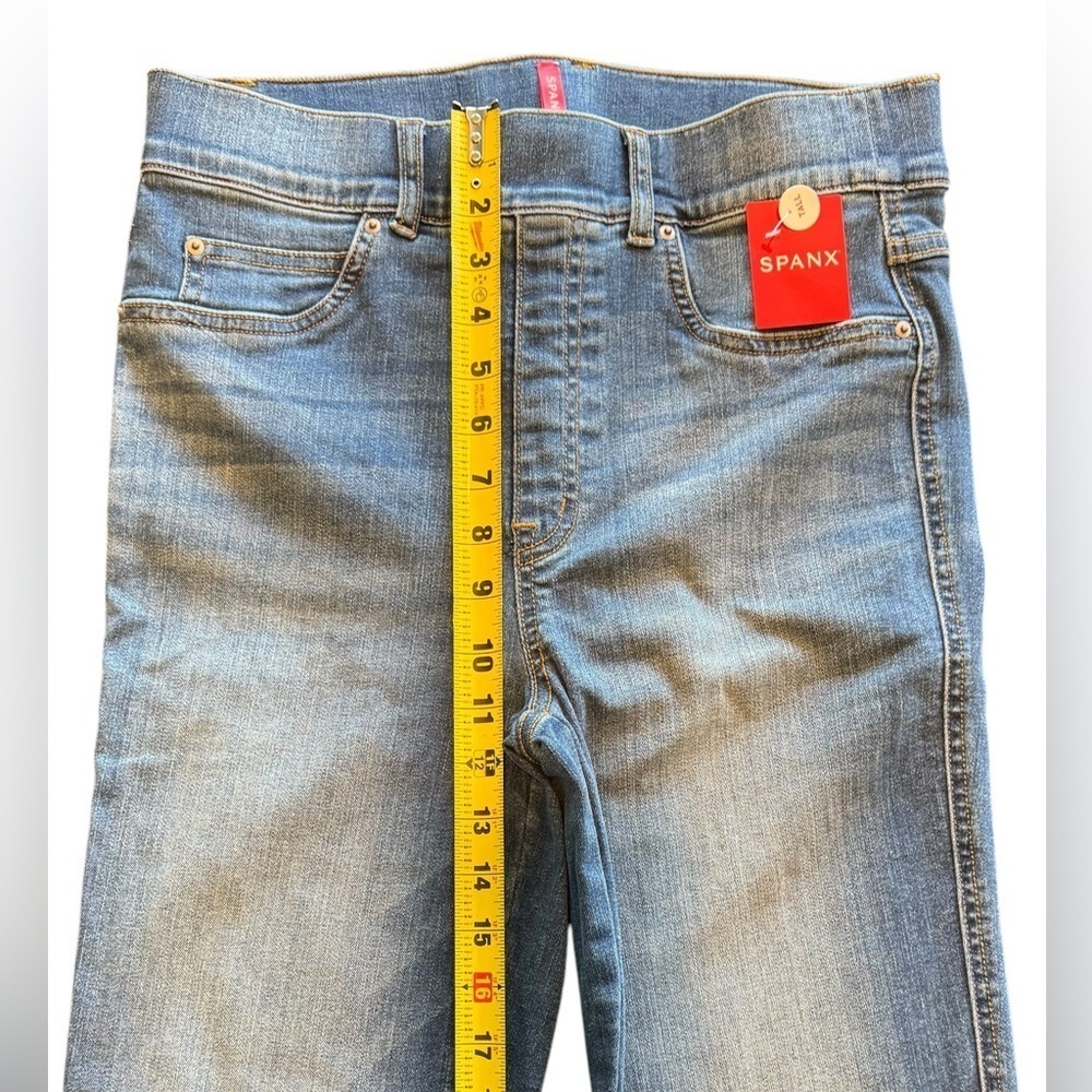 SPANX Straight Leg Jean Vintage Indigo Women’s Size Medium Tall - Picture 8 of 11